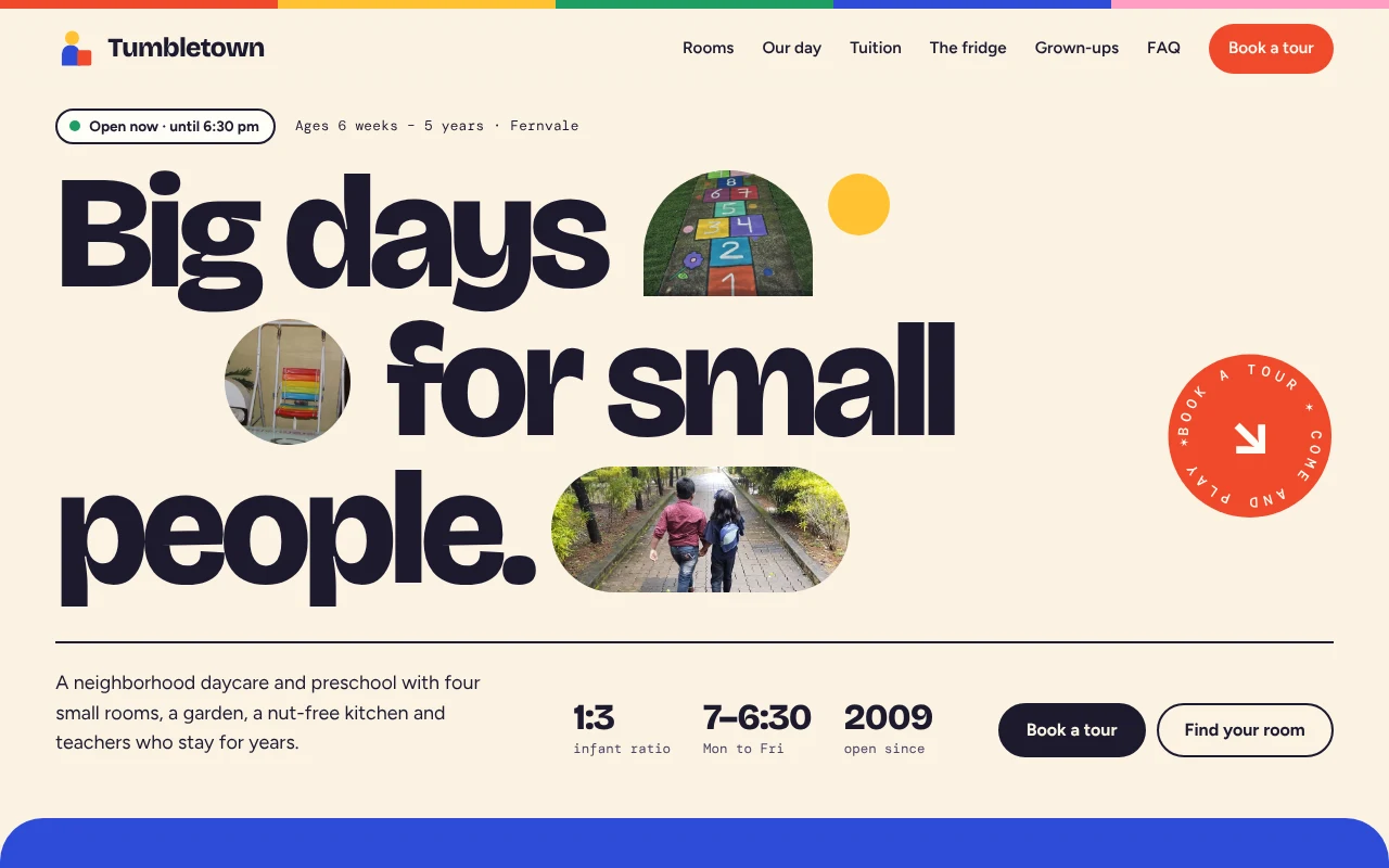The Daycare Center template, as it looks when you copy it